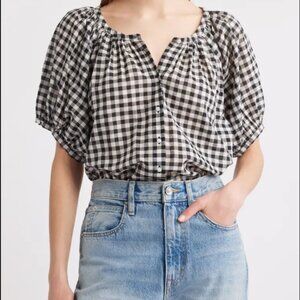 Doen June Top - Size Medium in Gingham